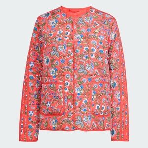 ADIDAS Originals X Liberty London Floral Quilted Lucid Red Jacket Small 4 6 NWT